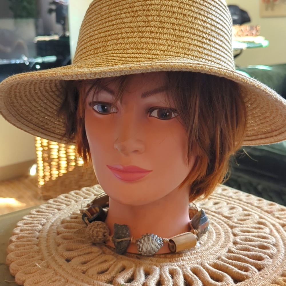 Straw paper hat